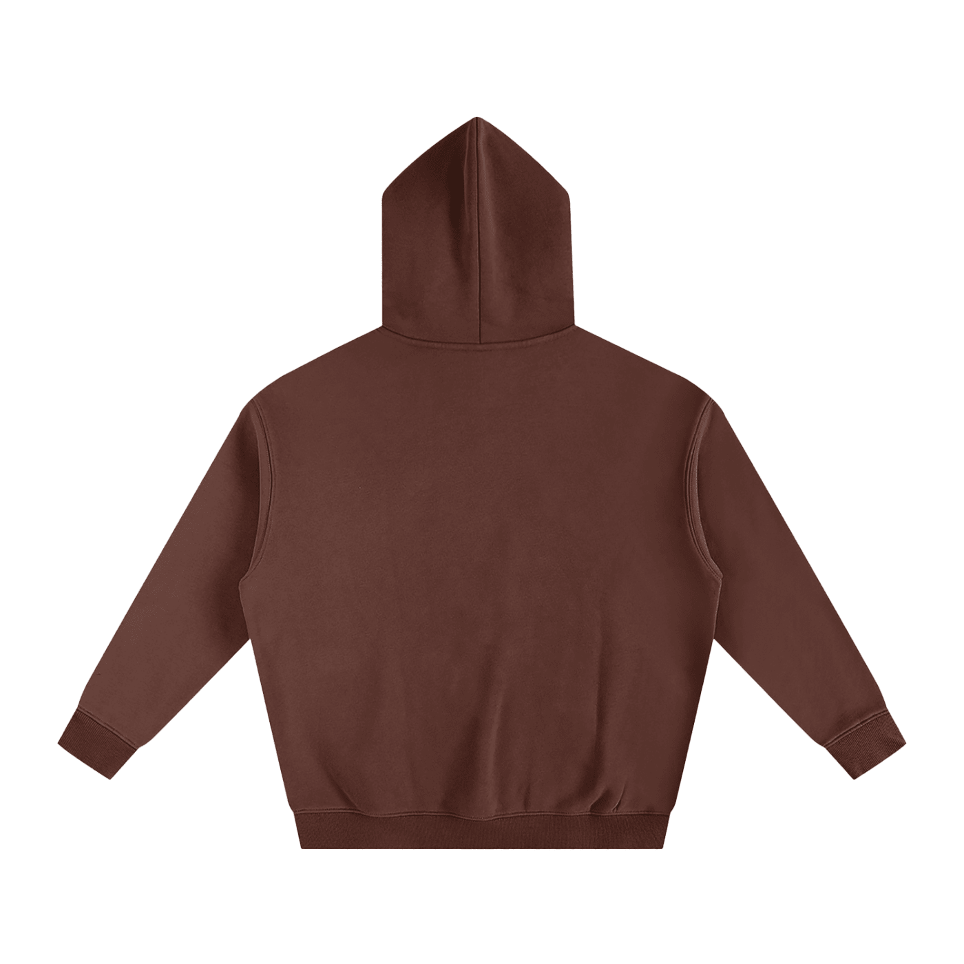 "Be Brave" - Oversize Fleeced Hoodie Coffee Brown. - GRAND B.