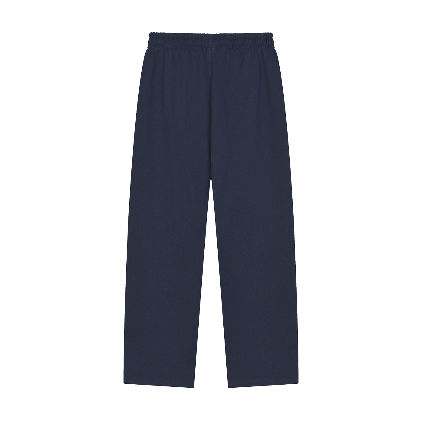Navy blue solid straight-leg sweatpants from ODMPOD's GRAND B. collection, made of soft, comfortable fabric with a relaxed fit.