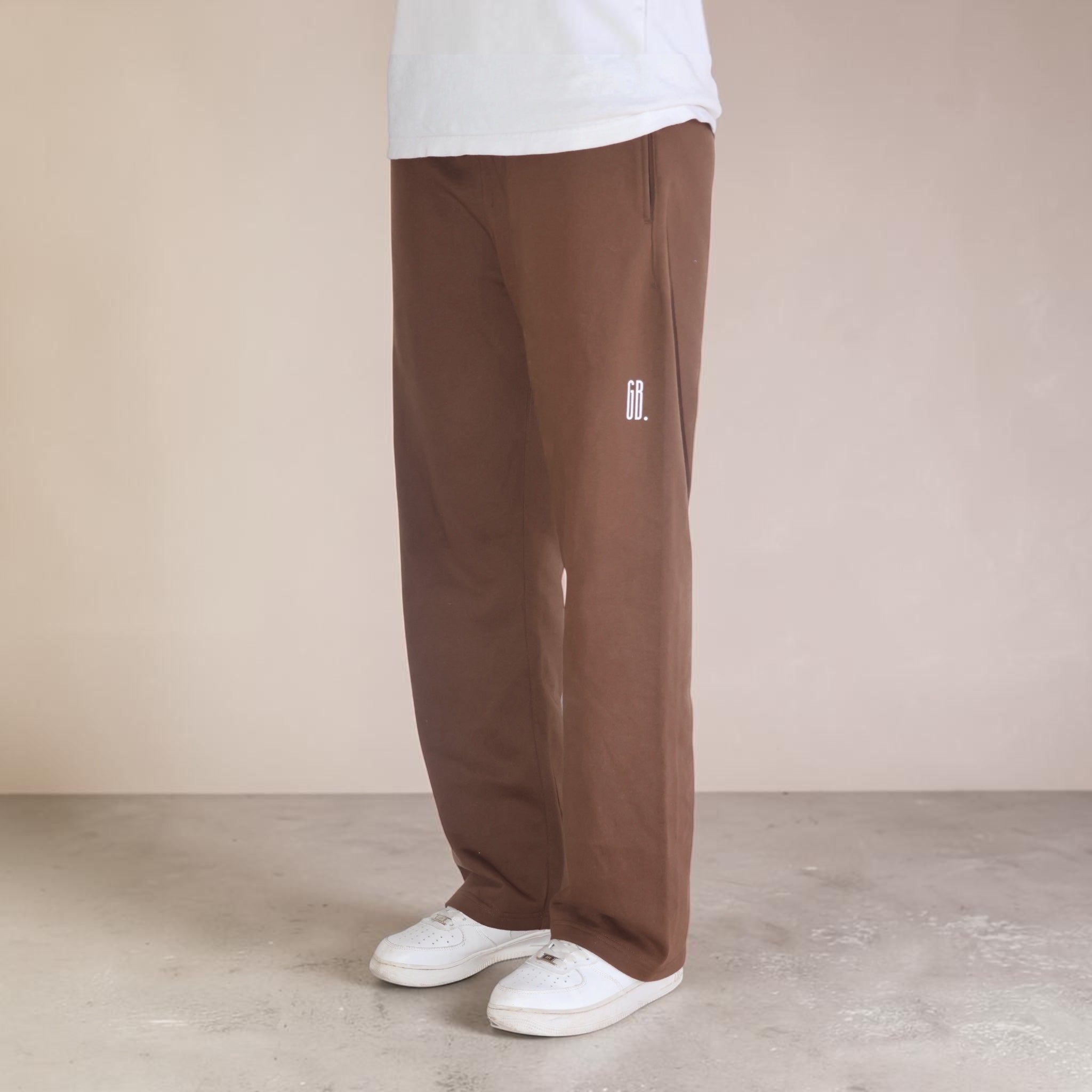 "GRAND B" Brown Straight - Leg Sweatpants - GRAND B.