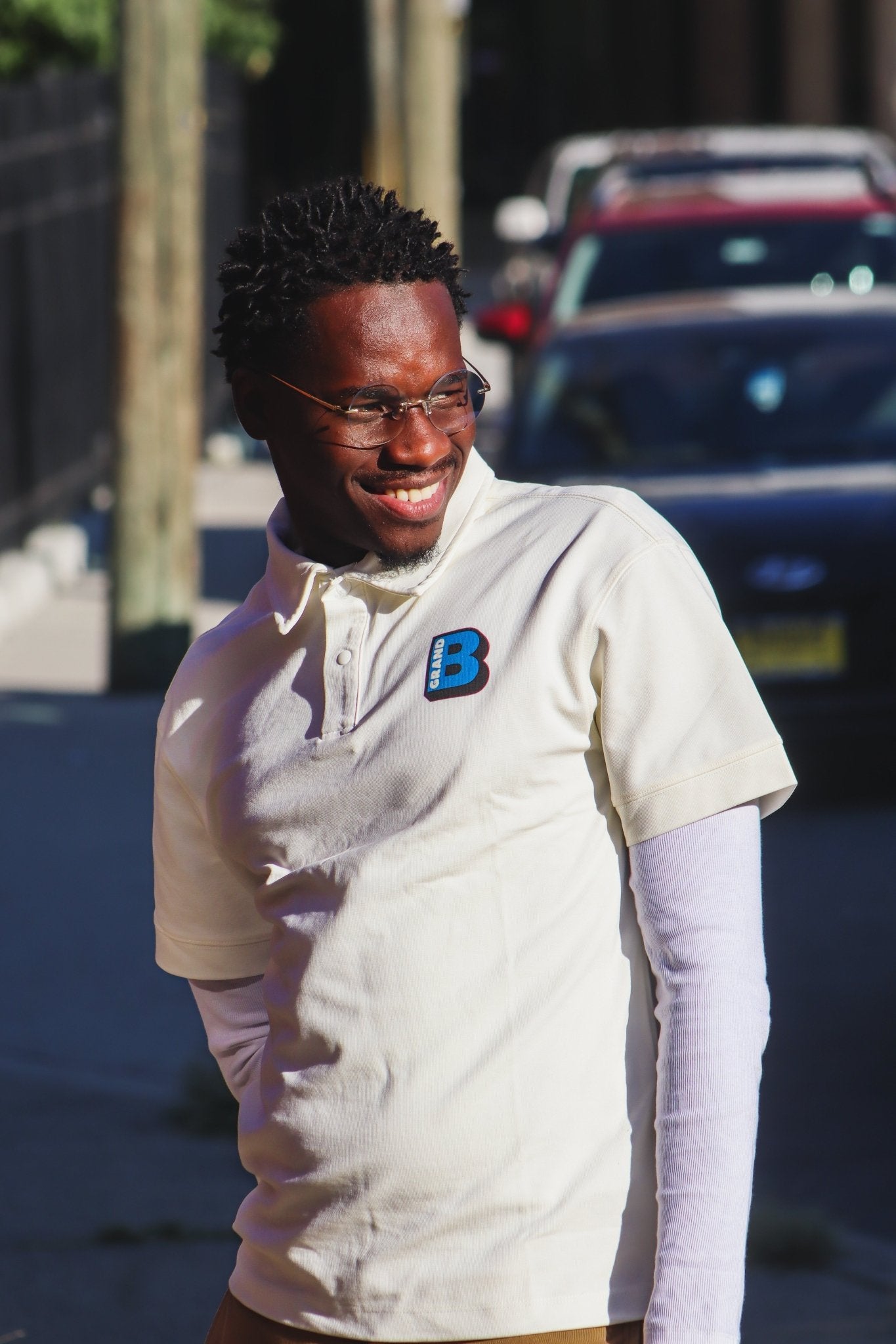 "GRAND B" - Drop Shoulder Short - Sleeve Polo - GRAND B