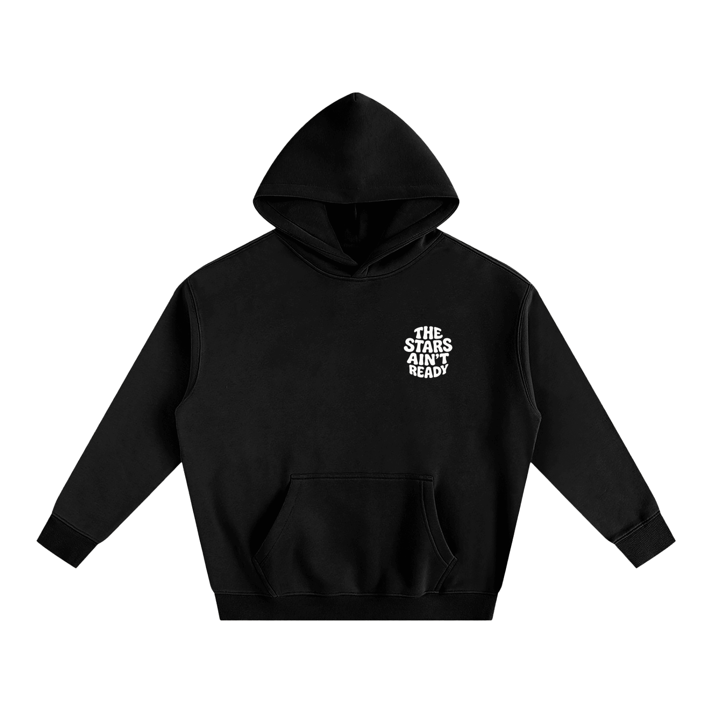 "THE STRS AINT READY."Oversize Fleeced Hoodie. - GRAND B.